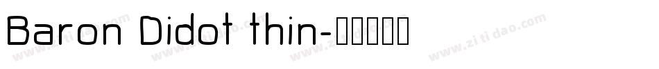 Baron Didot thin字体转换
